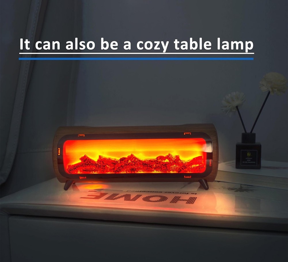 Flame Fireplace Aroma Diffuser-Aromatherapy Essential Oil Diffusion-7 Flame C...