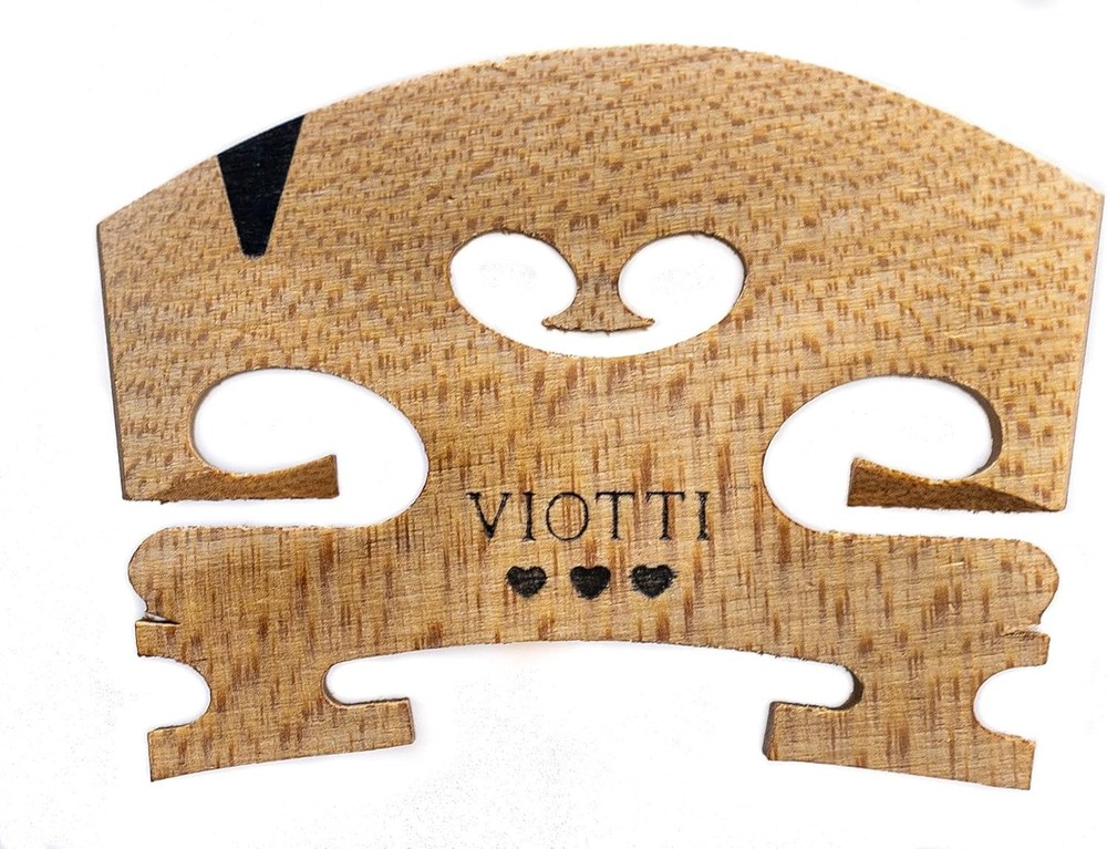 Violin Bridge 4/4: Finer Grade Solid Maple Violin Bridge, Pre-Cut & Pre-Fitte...