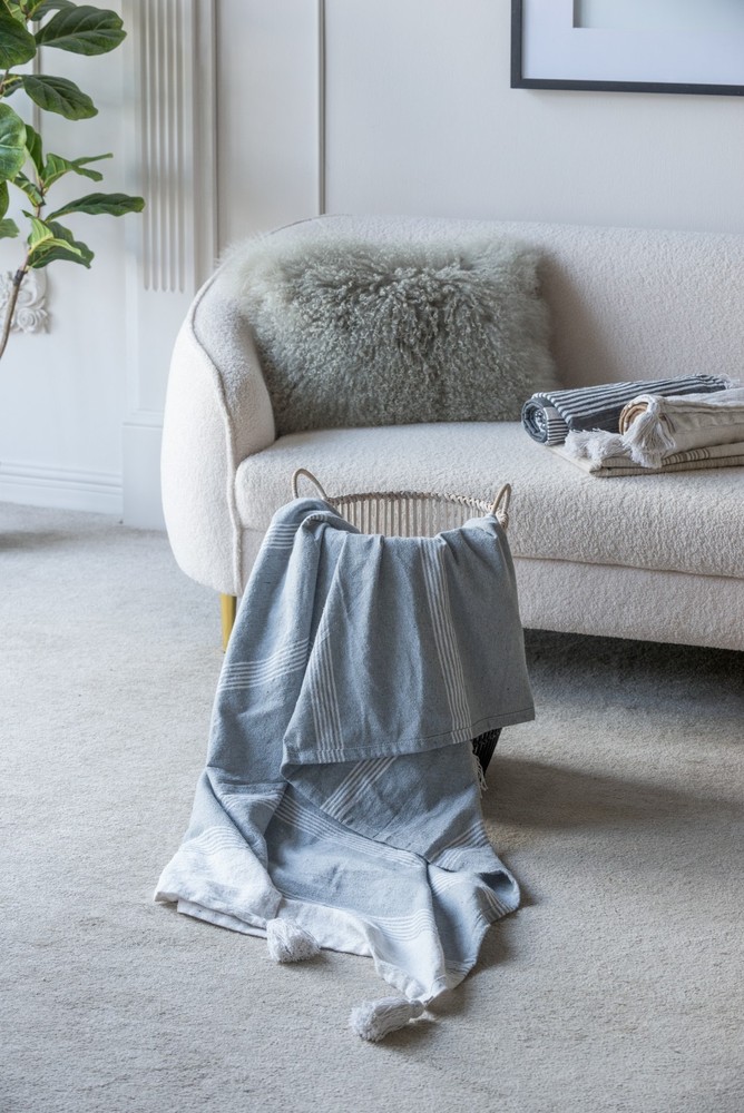50x60" Conrad Grey Throw Blanket, 2 Pack