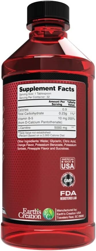 Earth's Creation Liquid Carnitine 5000 With CLA Bundle