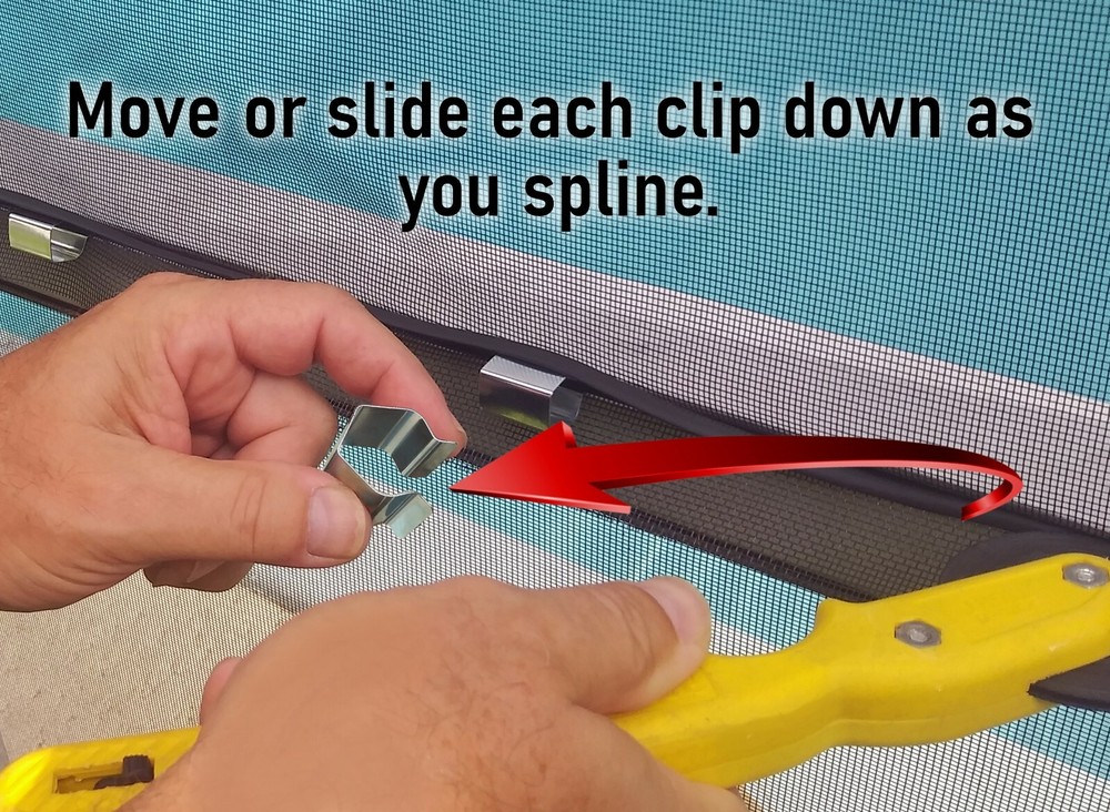 WINDOW SPLINE HANGING HOLDING TOOL INSTALL CLIPS (20 clip pack)