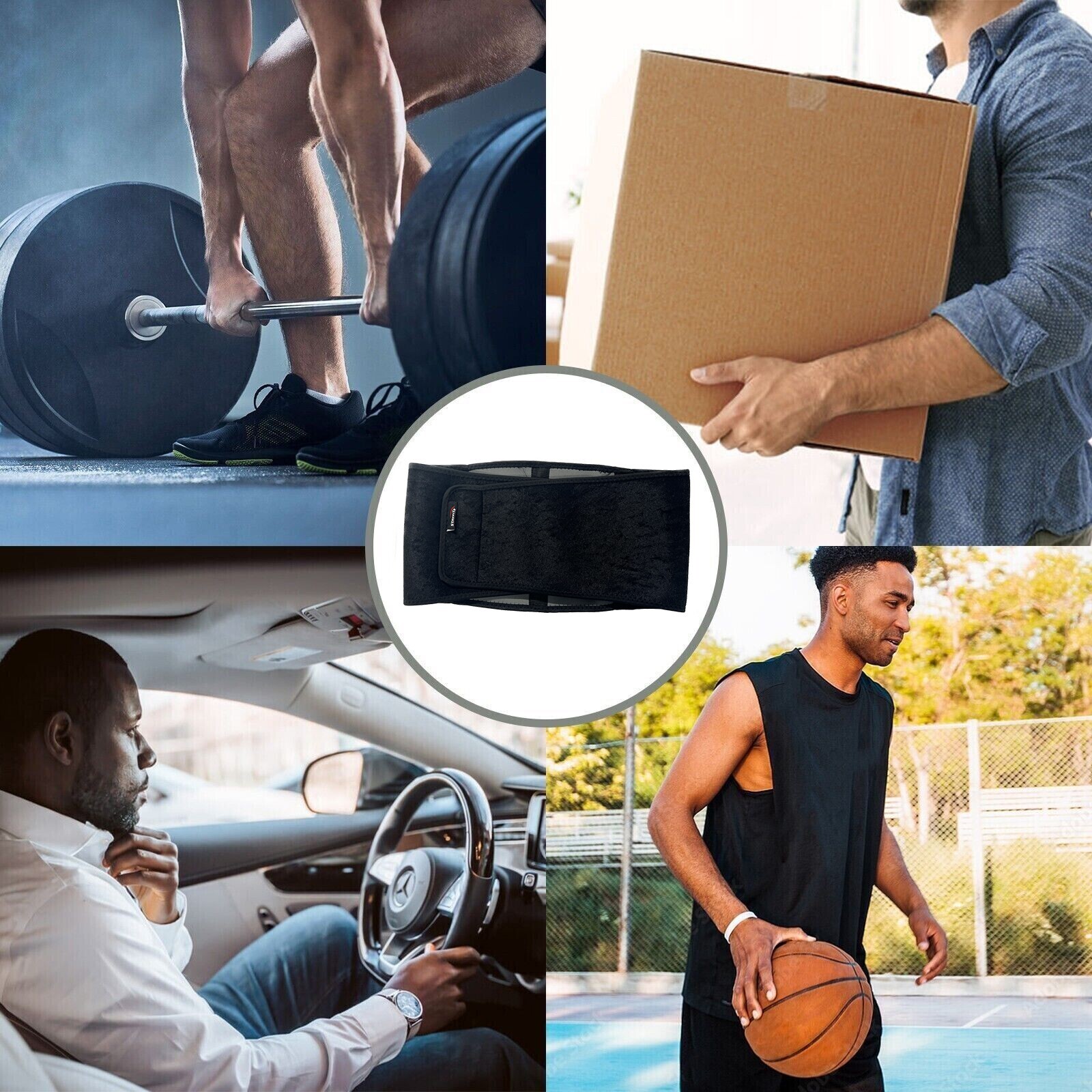 Lower Back Brace Adjustable Lumbar Work Support Belt for Pain Relief Men Women