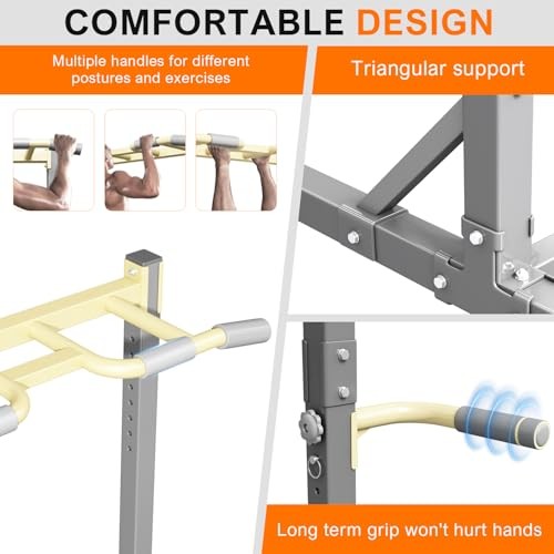 Multi-function Pull Up Station, Portable Workout Equipment with Pull Up Bar