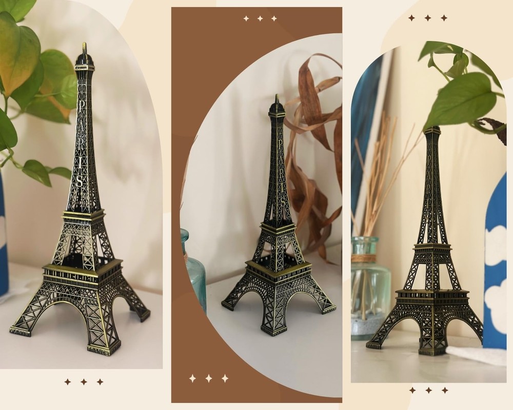 Eiffel Tower Model Eiffel Tower Metallic Statue Eiffel Tower Figurine for Sou...