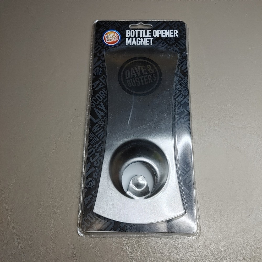 Dave & Buster’s Bottle Opener Magnet Approx 8”x 3.5” (READ)