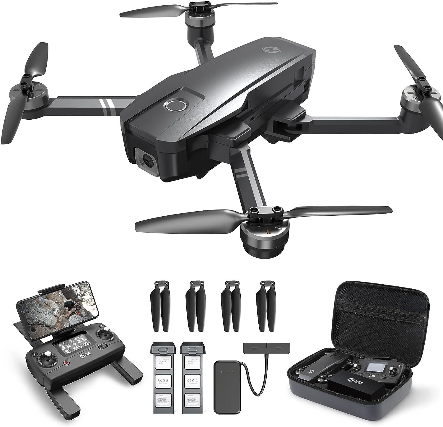 Holy Stone HS720 Foldable RC Drone With 4K HD Camera Brushless 2 Batteries