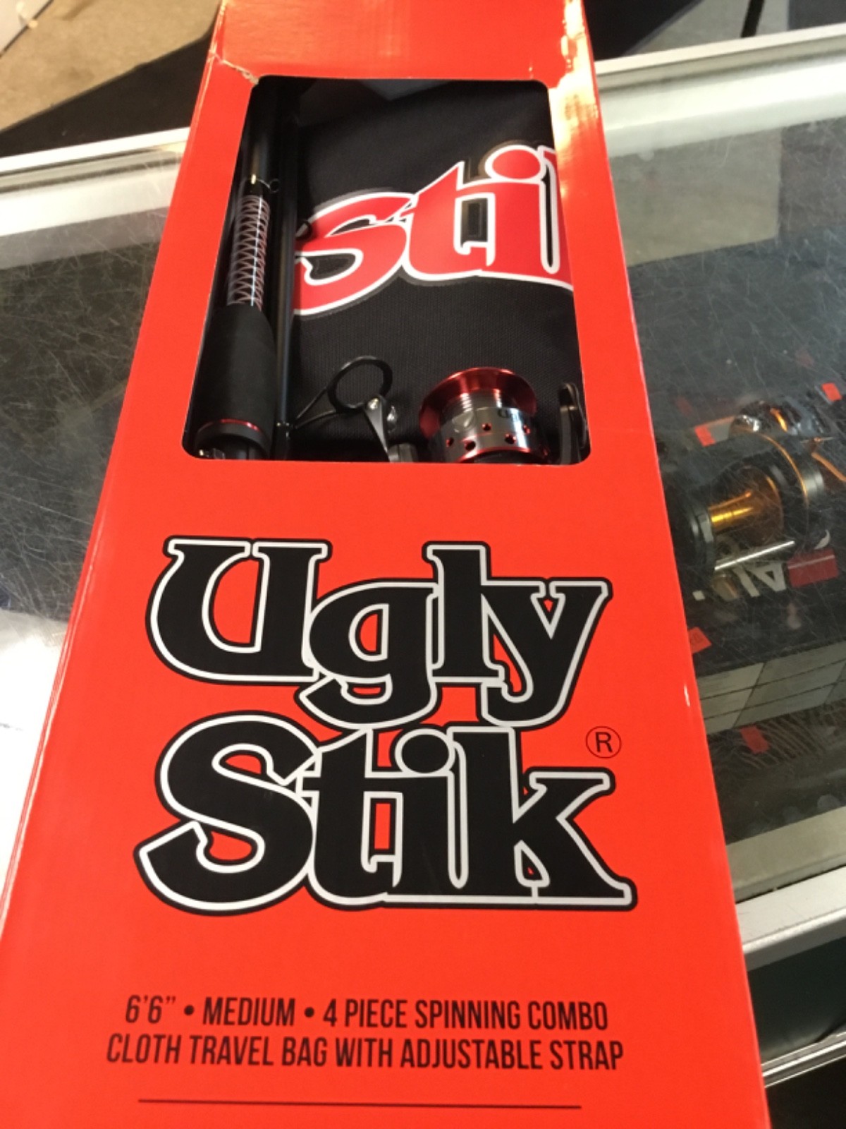 Ugly Stik 6”6 Spinning Reel Rod Combo 4-Piece Travel Kit WITH TRAVEL BAG NEW