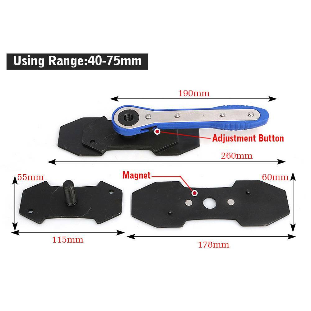 Car Ratchet Brake Piston Spreader Wrench Caliper Pad Install Tool Press Ratchet