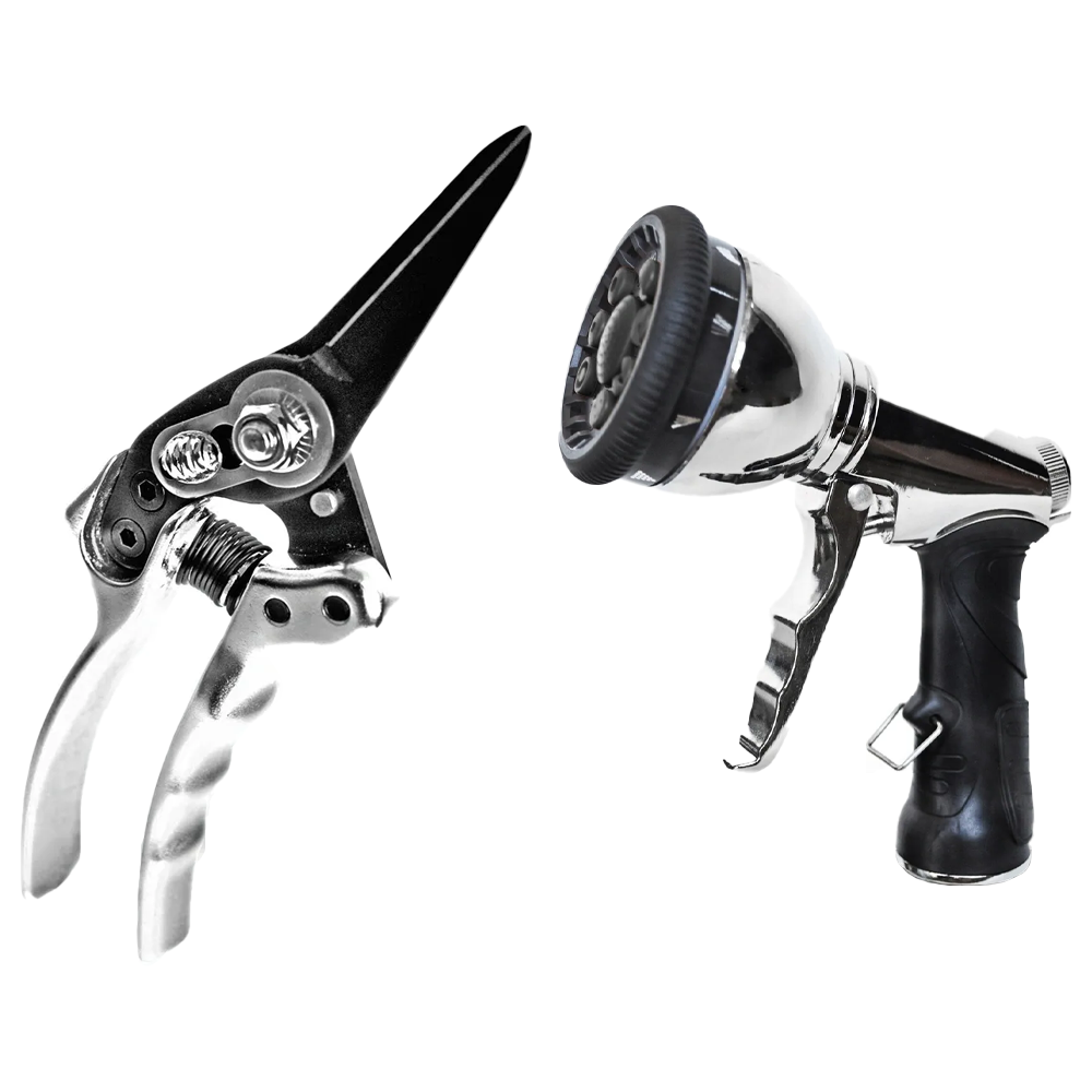 Basilica Botanica® Garden Bundle Hose Nozzle and Micro Pruning Shears