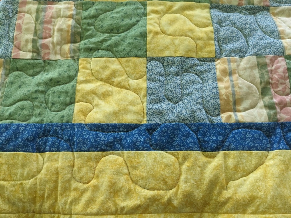 Spring Quilt Handmade 104" X 72" Patchwork With Sham Thin Lightweight Stunning