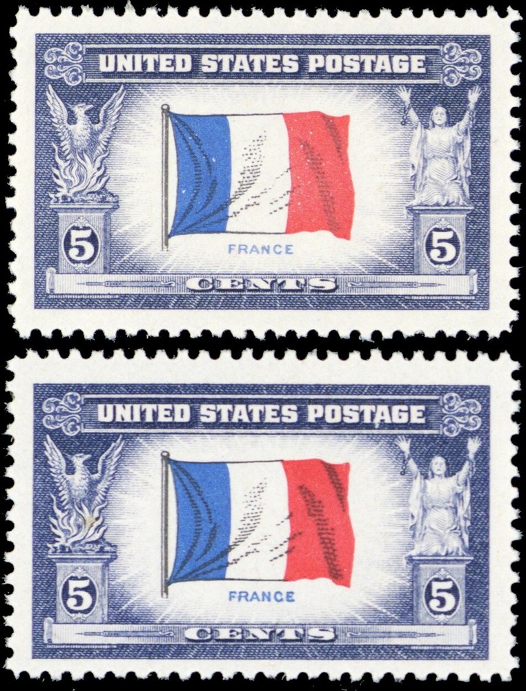 915a VF NH Blue & Red Over Black Reverse Printing Error W/Normal * Stuart Katz