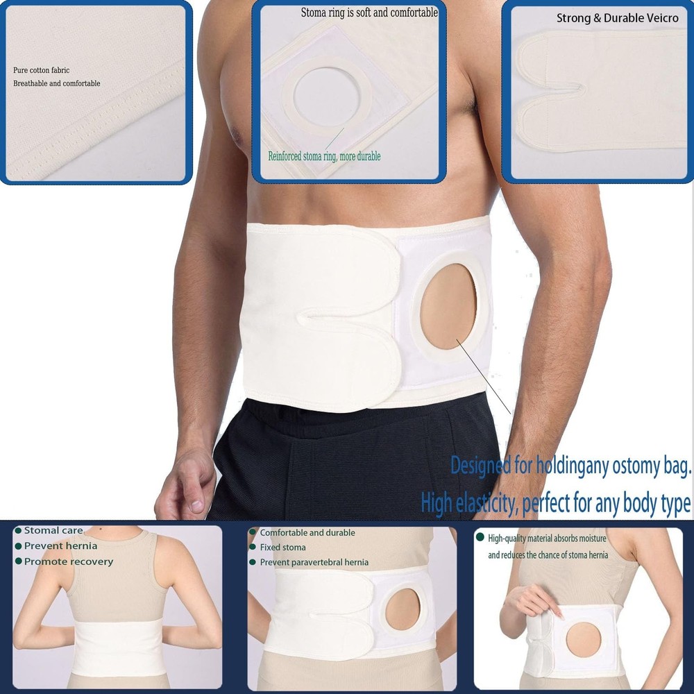 Ostomy Support Belt，Adjustable Prevent Parastomal Hernia Support Belt For