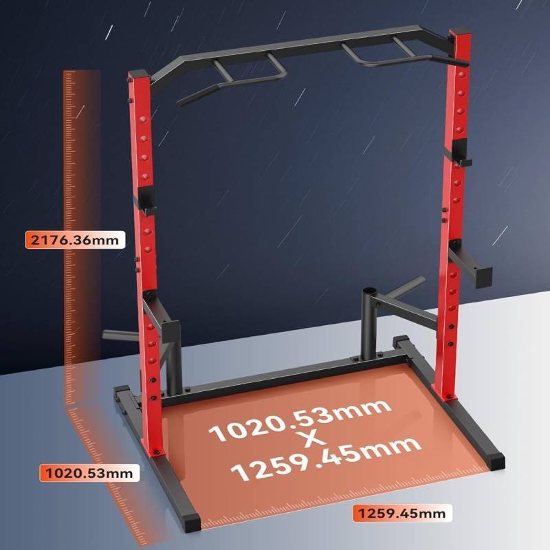 Power Cage Power Rack with LAT Pull Down Pulley System& Cable Row for Home Gym🔥