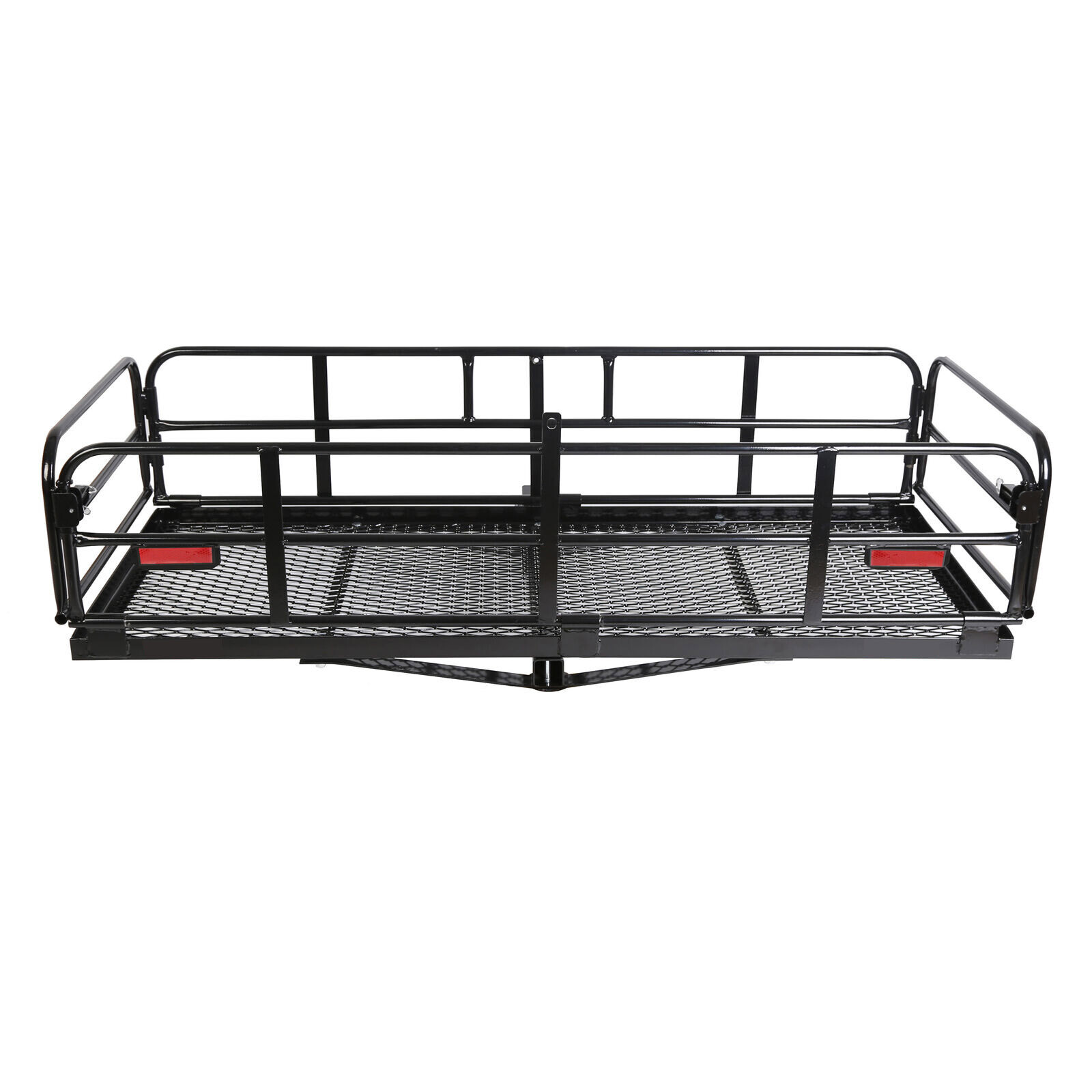 500LBS Folding Trailer Hitch Mount Cargo Basket Luggage Rack Carrier For SUV Car