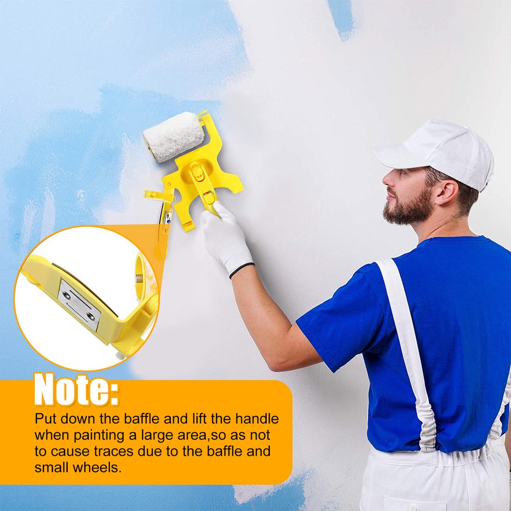 Multifunctional Clean-Cut Paint Edger Roller Brush Safe Tool Wall Corner Ceiling