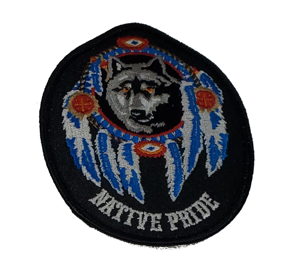 NATIVE PRIDE WOLF DREAMCATCHER PATCH