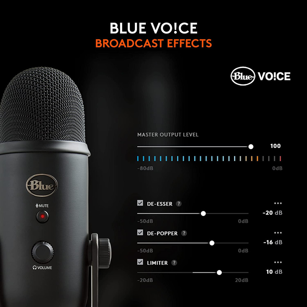 Logitech Creators Blue Yeti USB Microphone for PC, Mac, Gaming, Recording, Strea