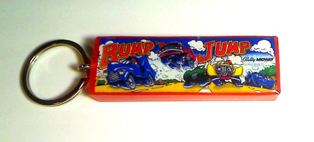 Bump'N Jump  Arcade Marquee Coin Door accessory Keychain