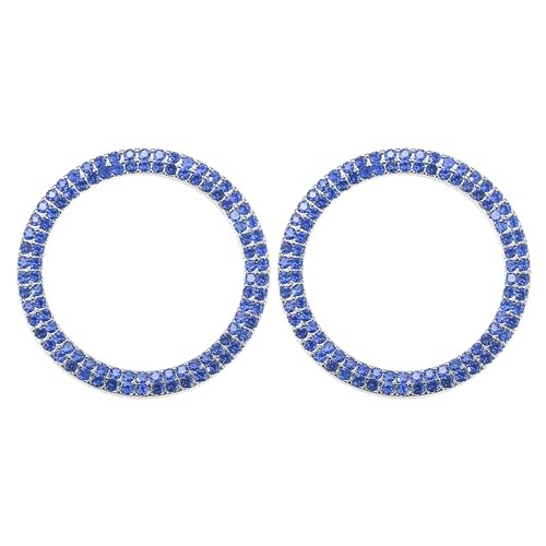 Universal Bling Car Engine Start Stop Button Cover, Car One Click Deep Blue