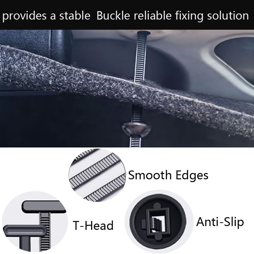 T Zip Tie 120 Pack Cable Tie Buckle Fixion Tools Nylon Universal Self Locking Fe