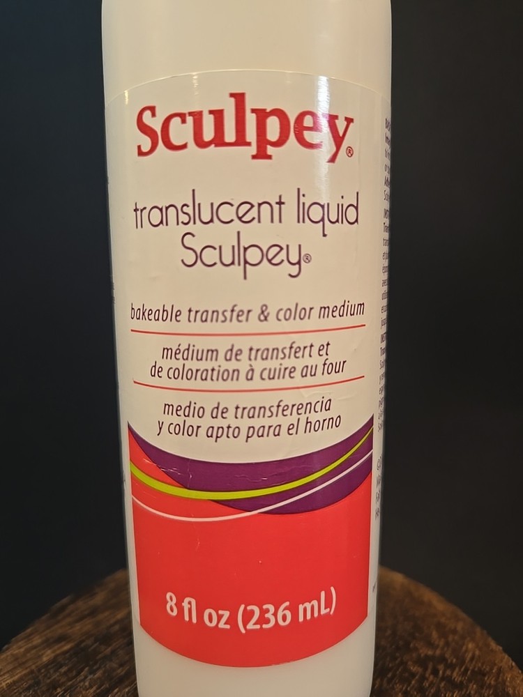 Sculpey Translucent Liquid Polymer Clay 8oz Opened Bottle READ
