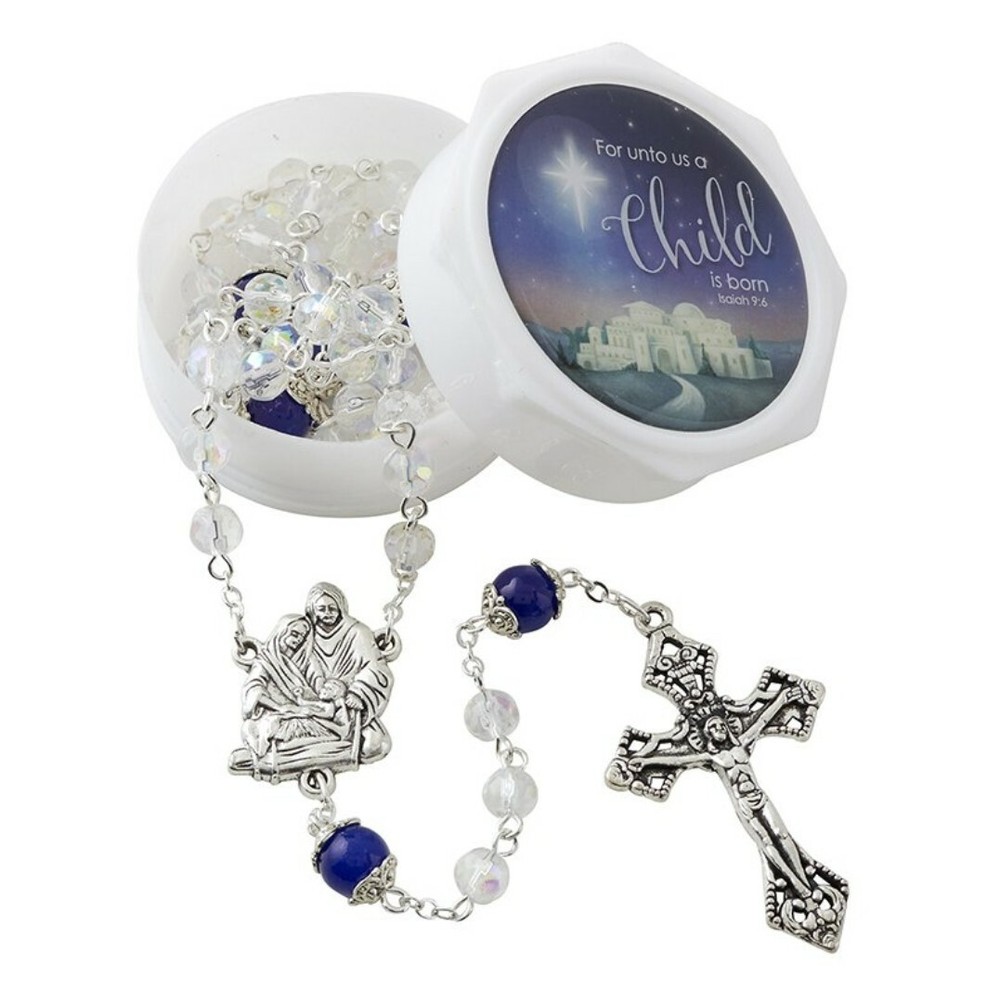 Christmas Nativity Rosary with Case, Pen, & Devotional "Unto us a Child is Born"