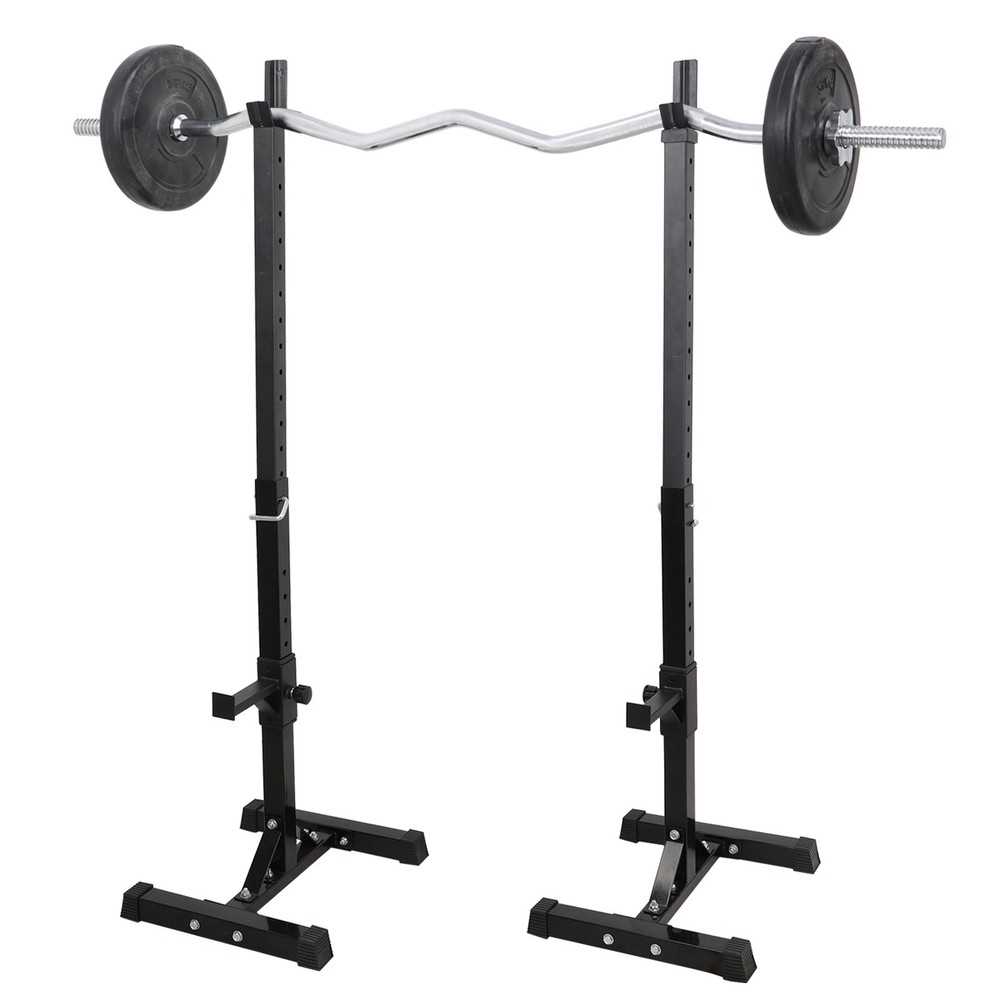 Exercise Adjustable Rack Standard Solid Steel Squat Stands Barbell Bench Press