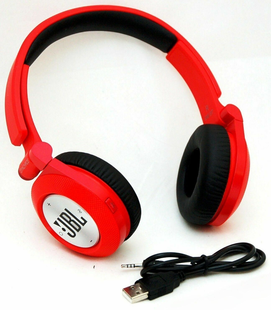 JBL E40BT RED Synchros Bluetooth Folding Stereo Headphones w/Mic iPhone 6+/5s