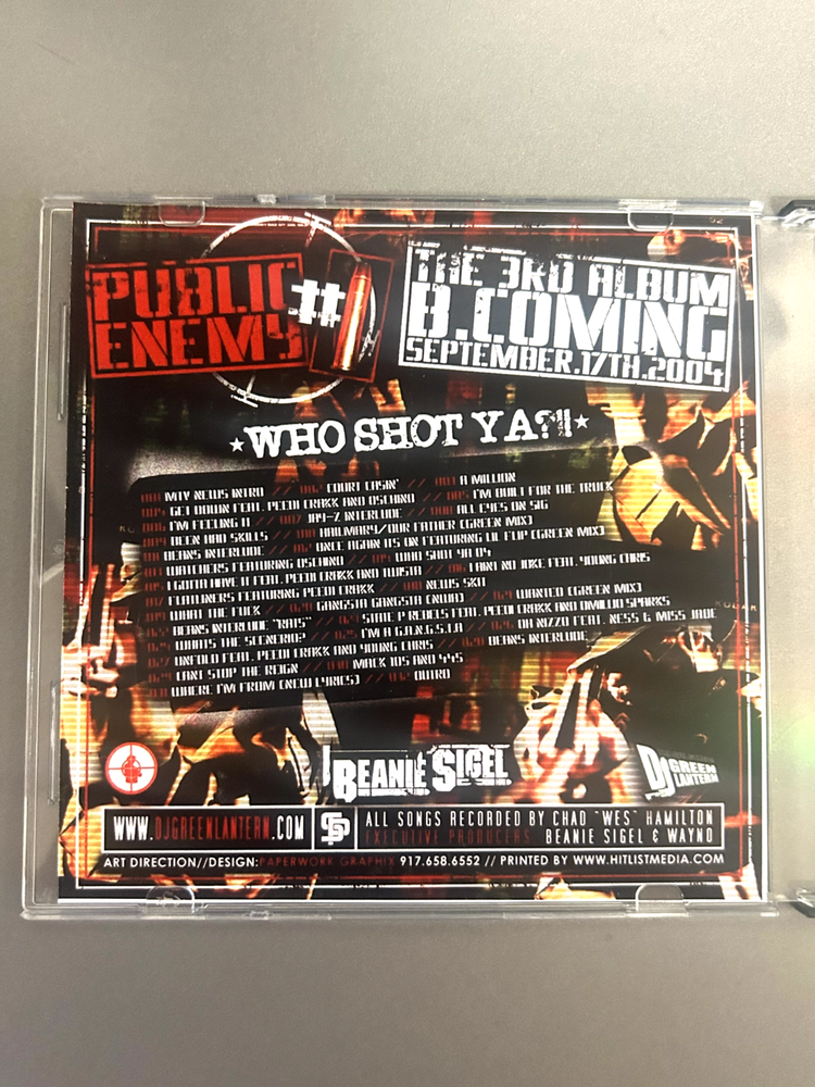 Beanie Sigel / DJ Green Lantern - Public Enemy #1 Original Mixtape MIX CD 2004