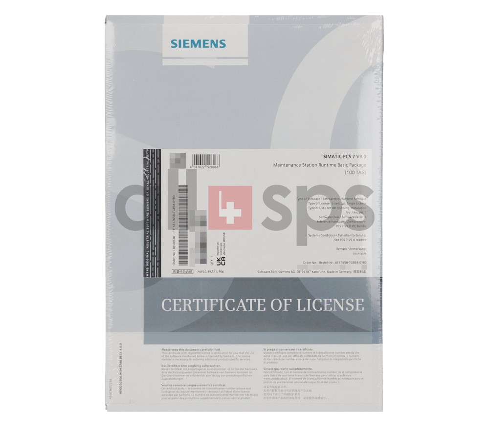 SIMATIC PCS7 STATION RUNTIME BASIC PACKAGE V9.0 - 6ES7658-7GB58-0YB0 (NS)