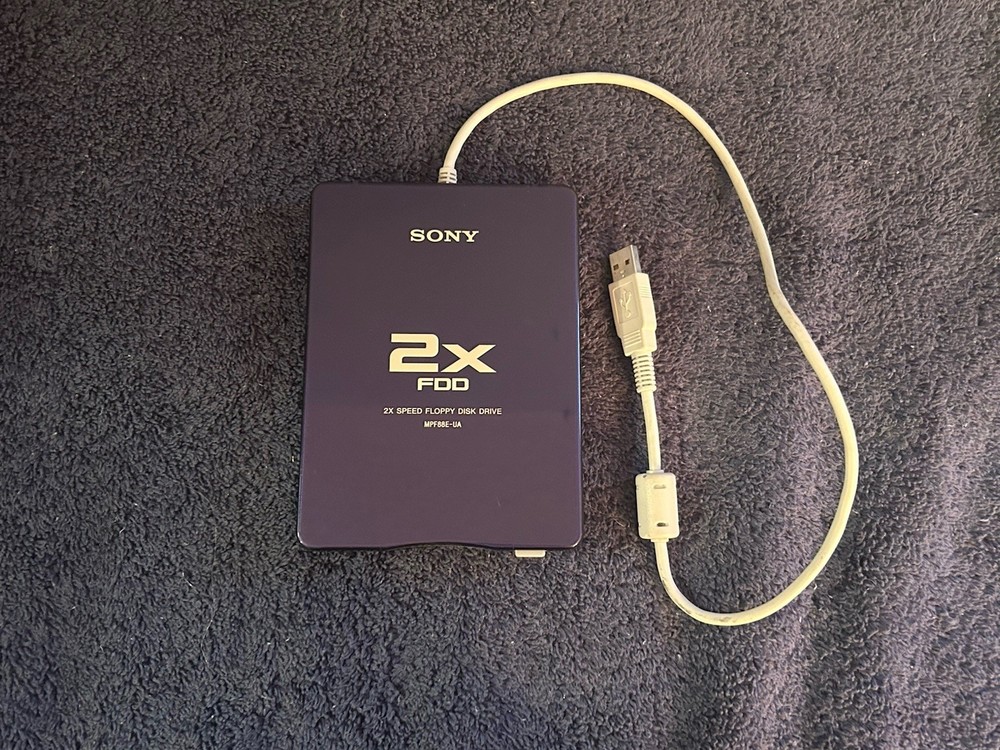 Read description Sony 2X FDD MPF88E USB External 3.5" Floppy Disk Drive Untested