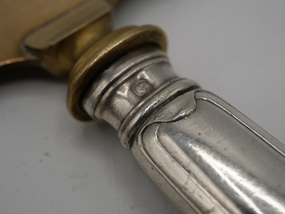 PIE SERVER SILVER HANDLE MINERVA STAMP SHELL MODEL