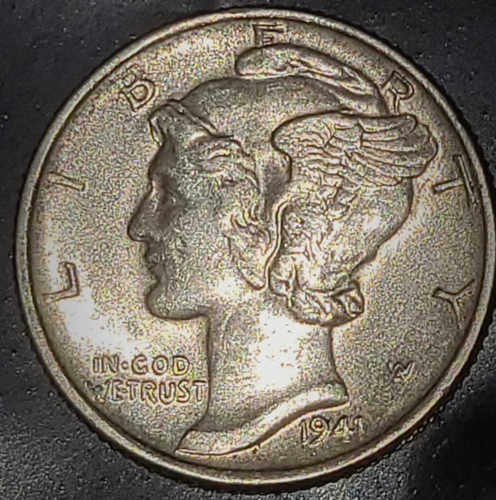 1941-  Mercury Dime Nice Original Gem BU Full Bands