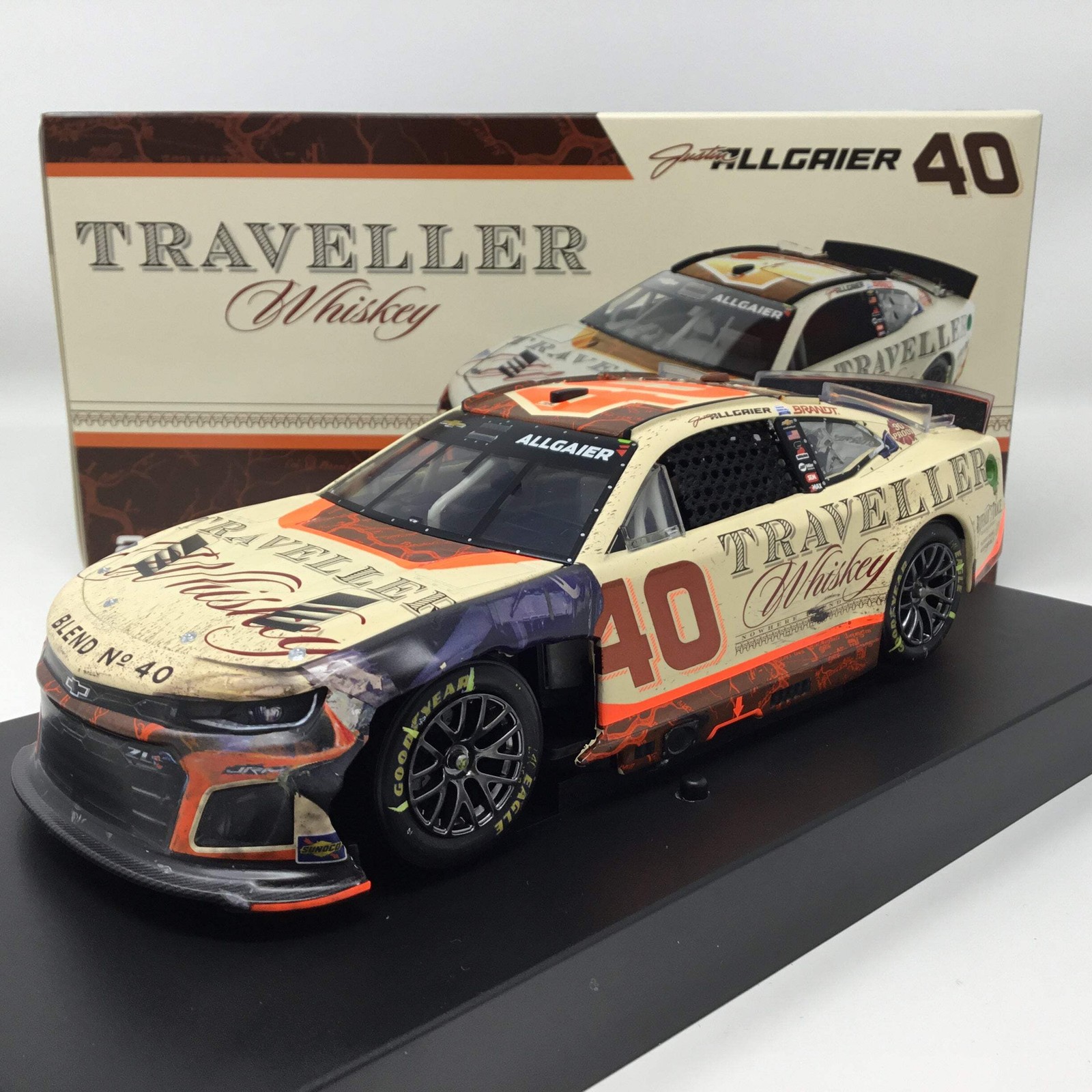 Justin Allgaier 2025 Traveller Whiskey Race Version w/ Sound Base 1:24 Diecast