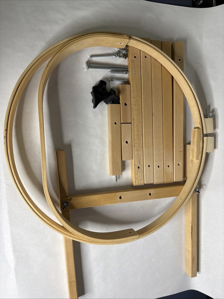 Embroidery hoop floor stand.