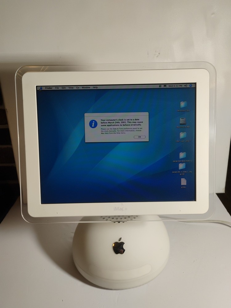 Vintage Apple iMac 2003 Computer Powers On Tested As Is