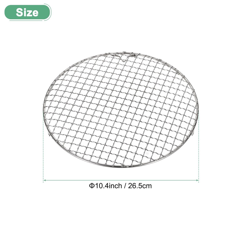 Cooling Rack, 10.4" Round Baking Rack with 20mm Legs [Silver]
