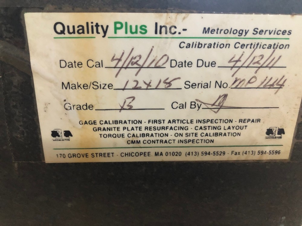 DoAll Type Granite Surface Plate