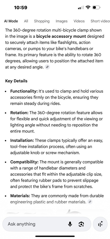 360 Bike Multi Clamp / Holder