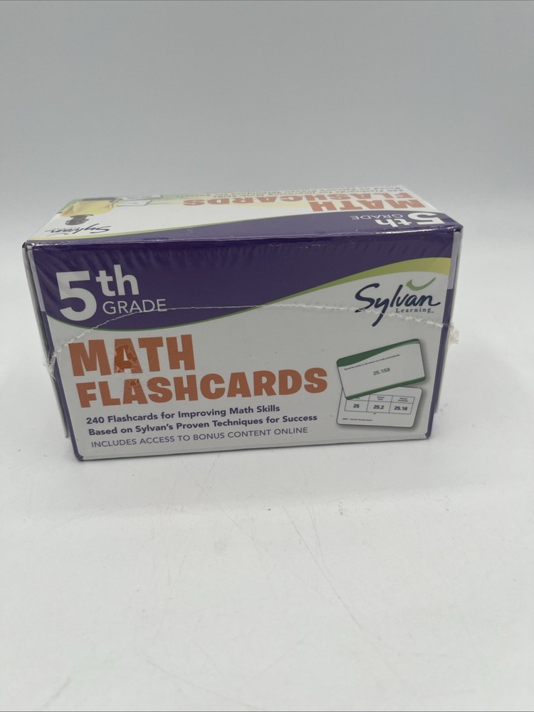5th Grade Math Flashcards Sylvan Learning 240 Flashcards