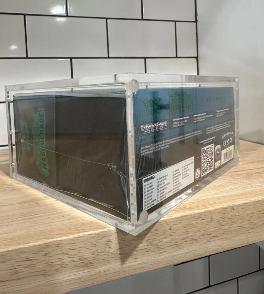 Elite Trainer Box Acrylic Case Extra Thick ETB Protector POKEMON Magnetic Lid