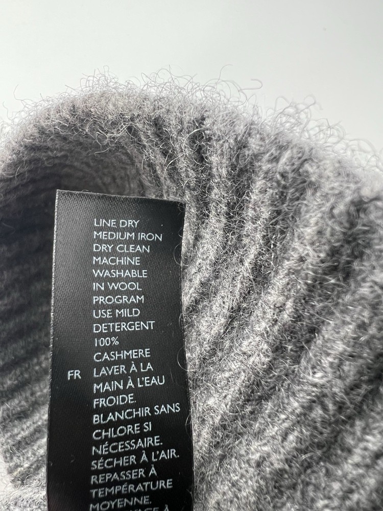 Cos Ribbed Cashmere Grey Hat