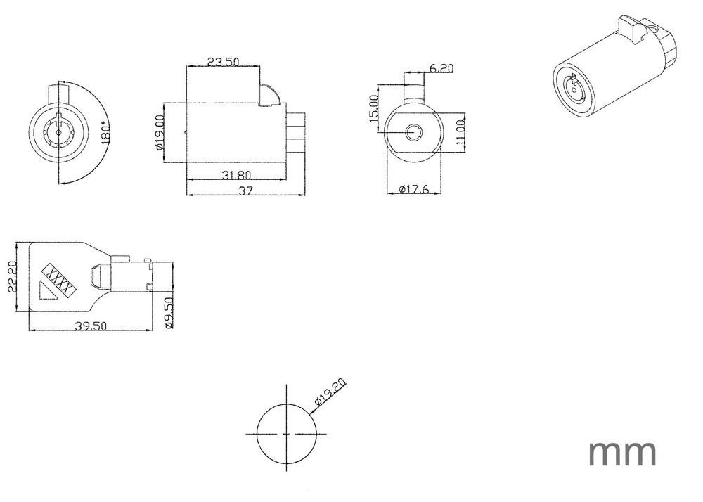5 Vending machine T handle Plug Lock KEYED ALIKE Dixie Narco Vendo