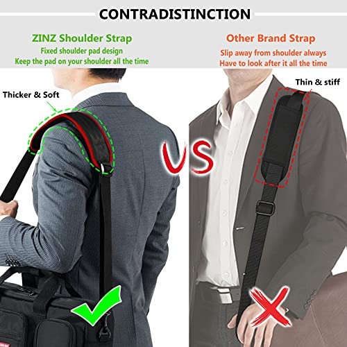 Bag Shoulder Strap, Padded Adjustable Shoulder Strap Replacement 57" Wine Edge