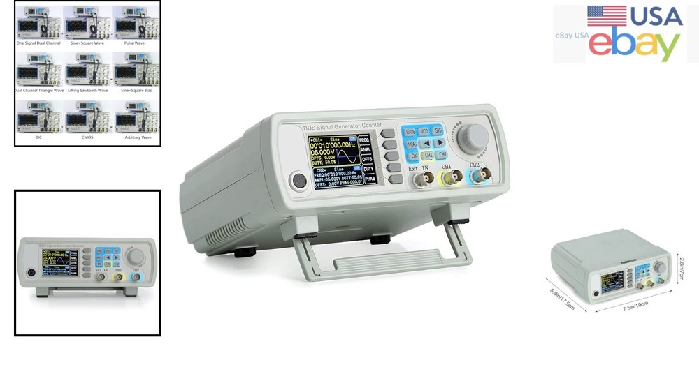 30MHz Function Generator with Low Distortion and Frequency Measurement Features