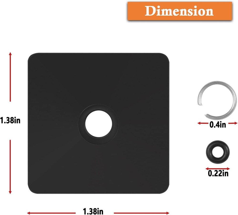 3/8 Inch Impact Socket Retaining/Retainer Ring Clip with O-ring & Black
