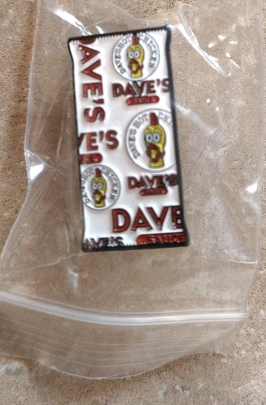 DAVE'S HOT CHICKEN PIN AND STICKER LOT