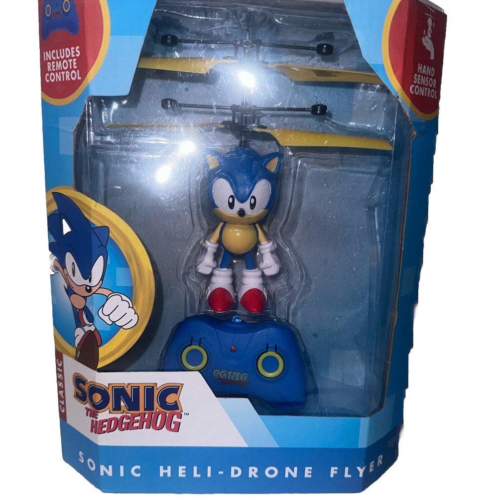 Classic Sonic The Hedgehog Hand Sensor Control HELI-DRONE FLYER & Remote Control