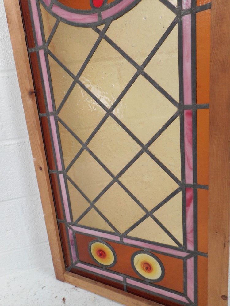 Vintage Stained Glass Window Panel (3052)NJ