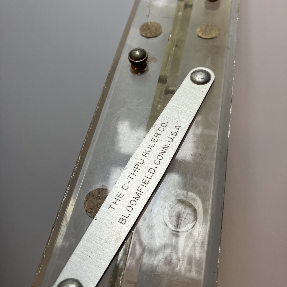 Vintage The C-Thru Ruler Co. TS-657 Drafting Tool Engineer Architect 15"